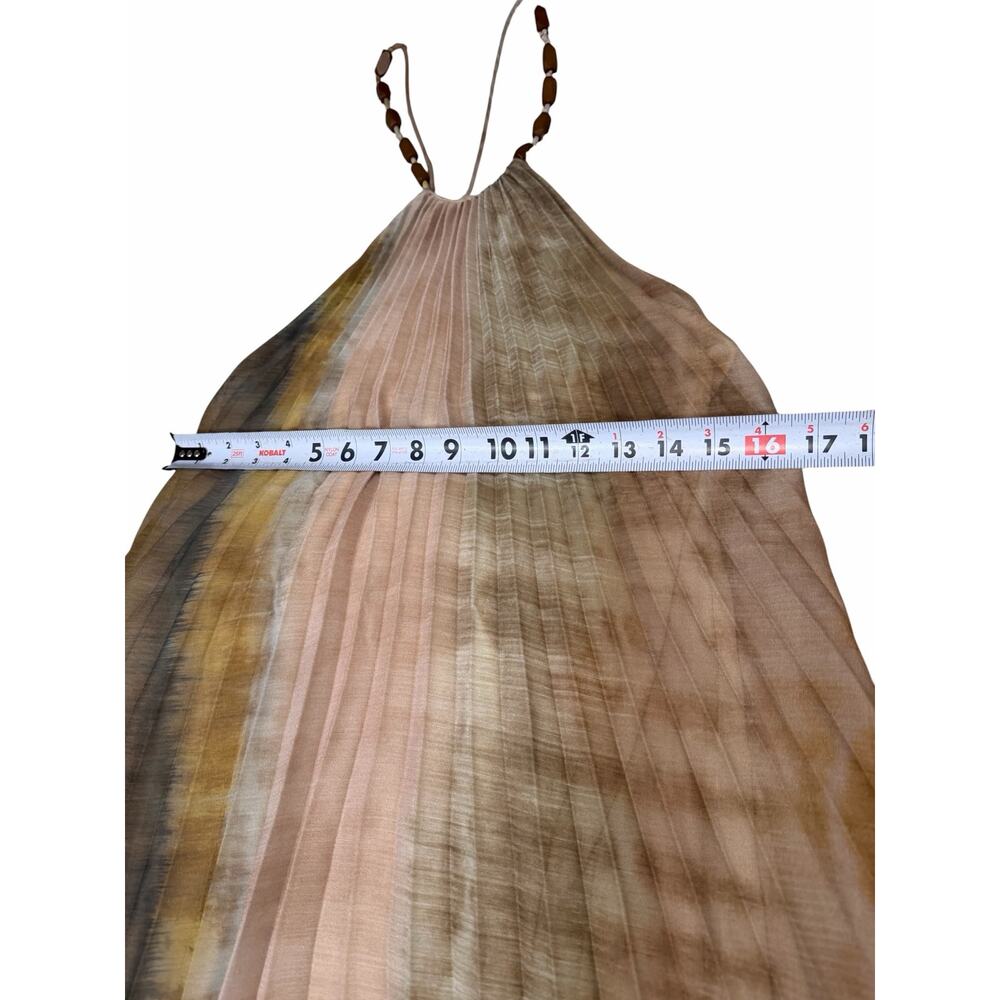 NWT Zara Tie Dye Pleated Halter Neck Maxi Dress Size Small - Picture 5 of 10
